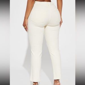 FashionNova Pure Darling Stretch Ankle Skinny Jean - Off White